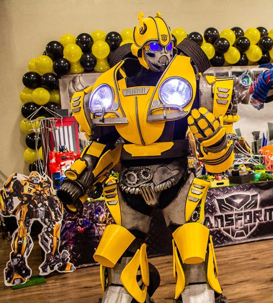 Transformers bumblebee personagem vivo Transformers bumblebee personagem vivo