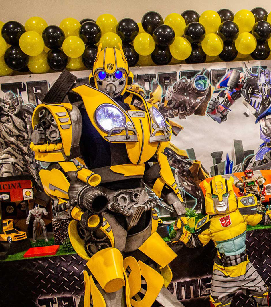 Transformers bumblebee personagem vivo Transformers bumblebee personagem vivo