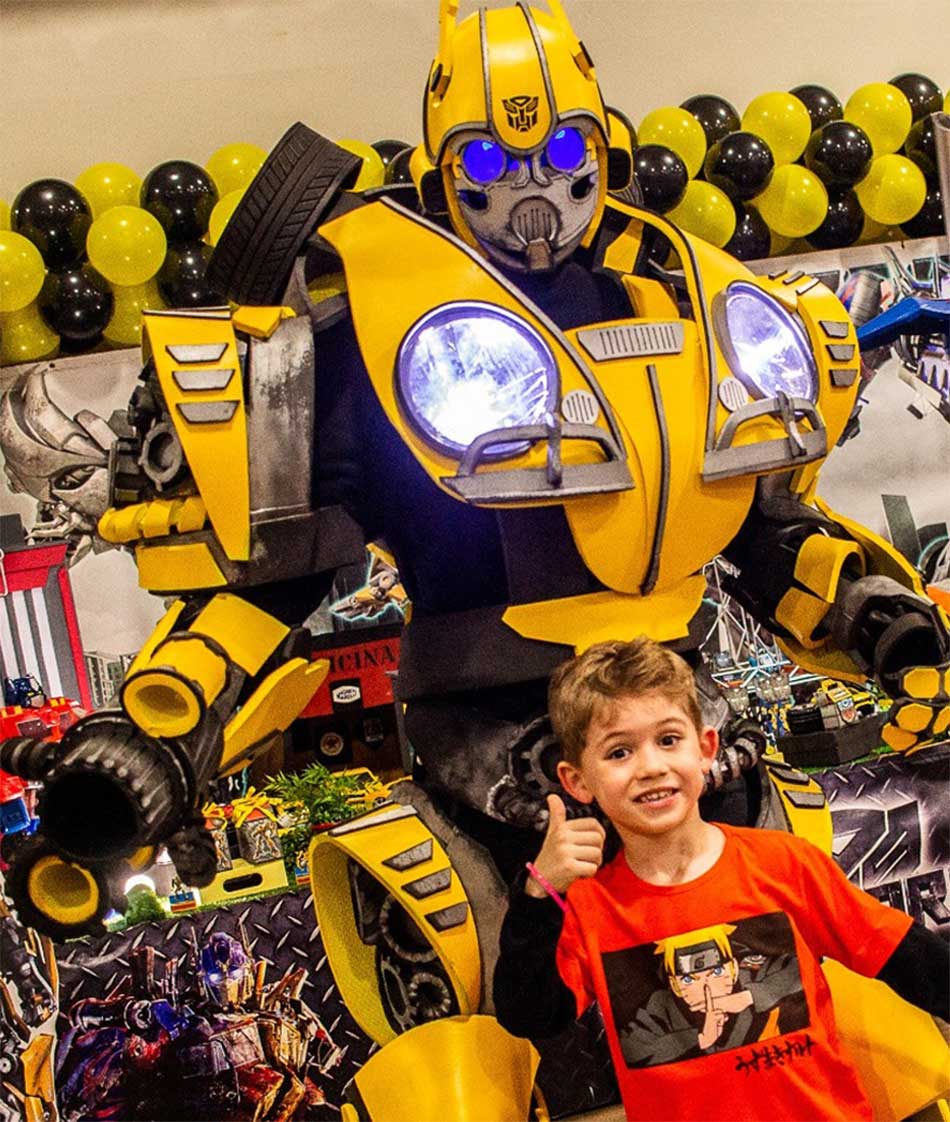 Transformers bumblebee personagem vivo Transformers bumblebee personagem vivo