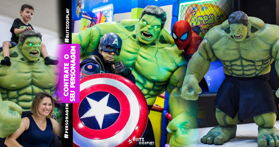 O Incrível Hulk Personagem Vivo Para Festas