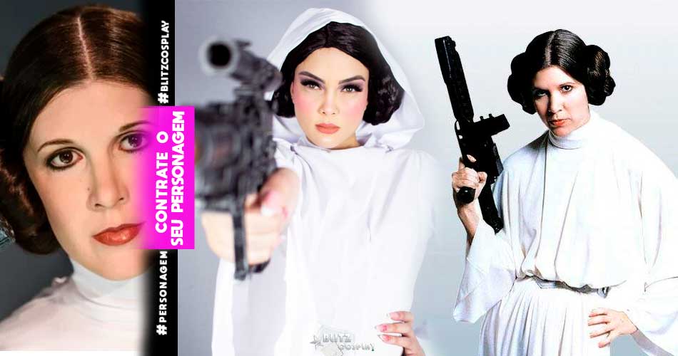 Princesa Leia personagem vivo