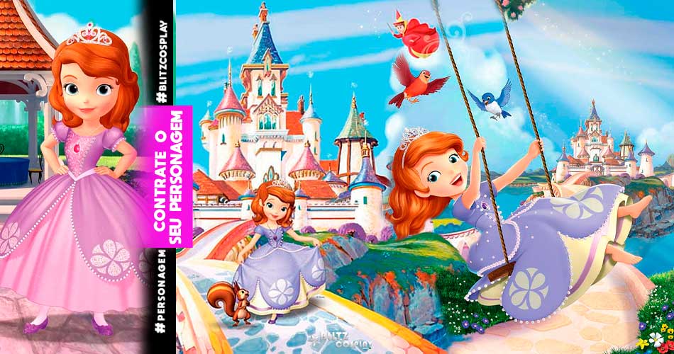 Princesinha Sofia Personagem Vivo para festa infantil