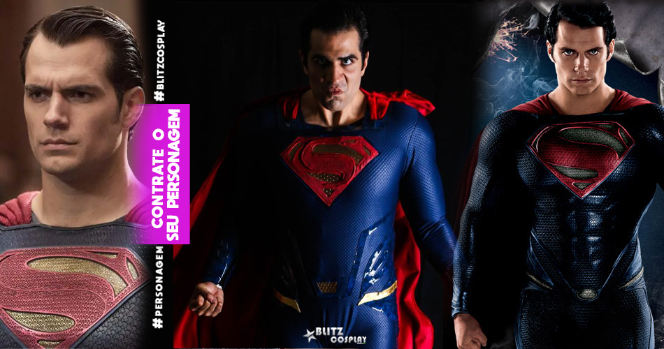 Superman Personagem Vivo para festa infantil