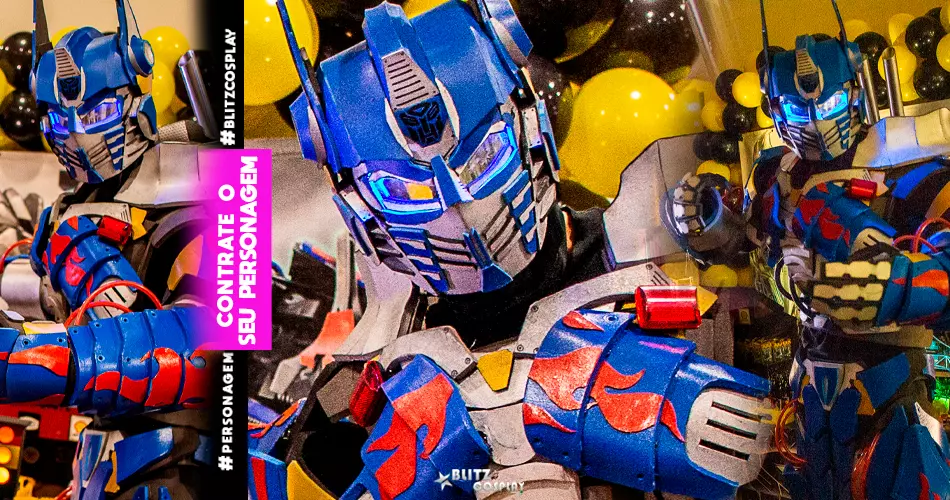 Transformers Optimus Prime personagem vivo. - Blitz Cosplay