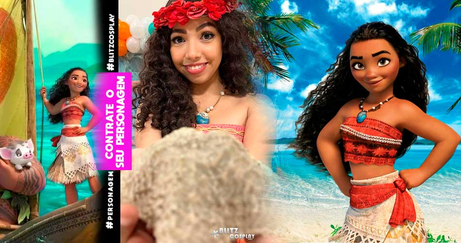 Contratar Moana para festas – Personagens Vivos
