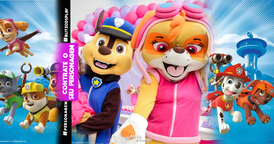 patrulha canina personagem vivo para festas infantis