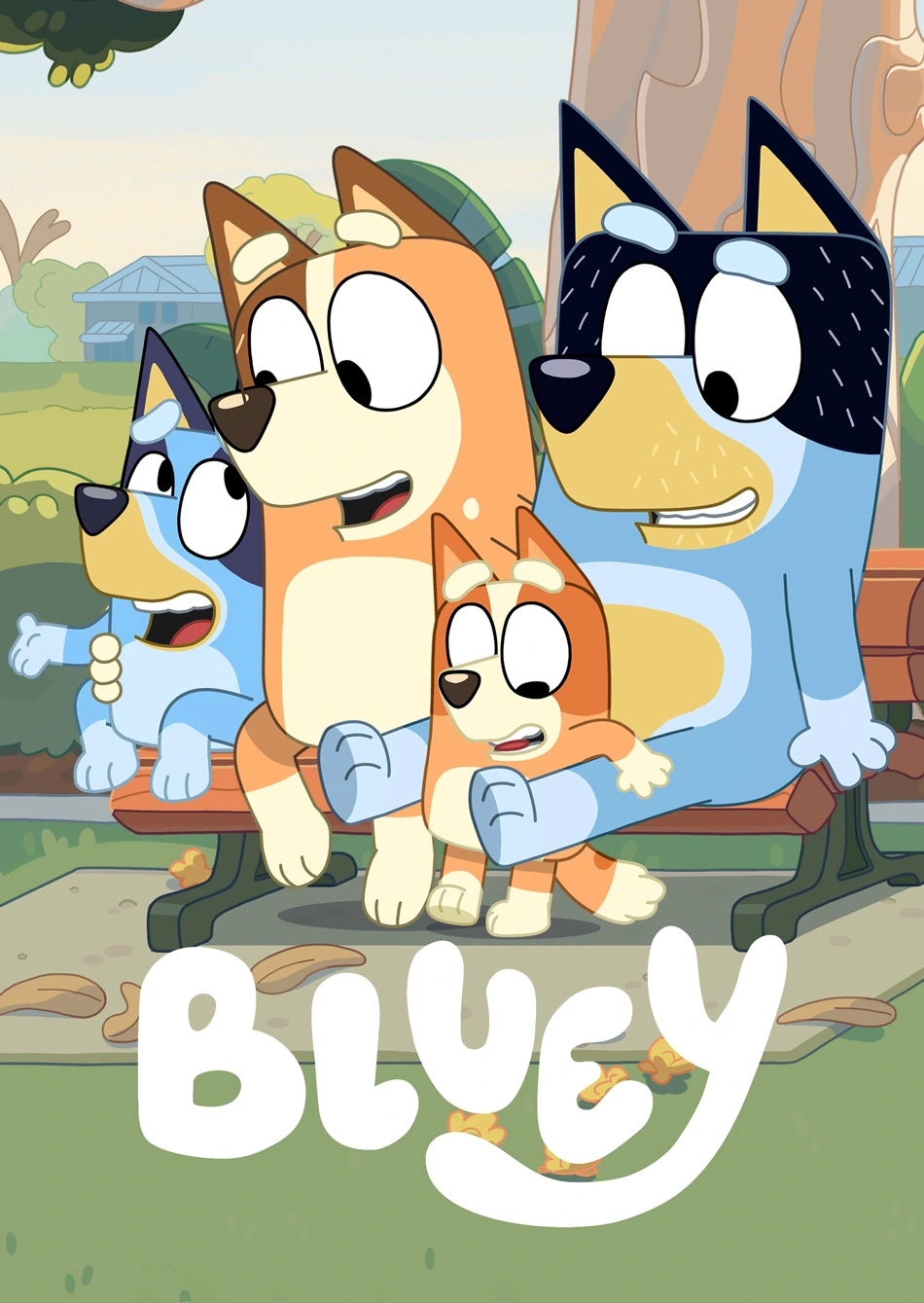 Bluey e Bingo personagens vivos se divertindo com sua familia Bluey e Bingo personagens vivos se divertindo com sua familia