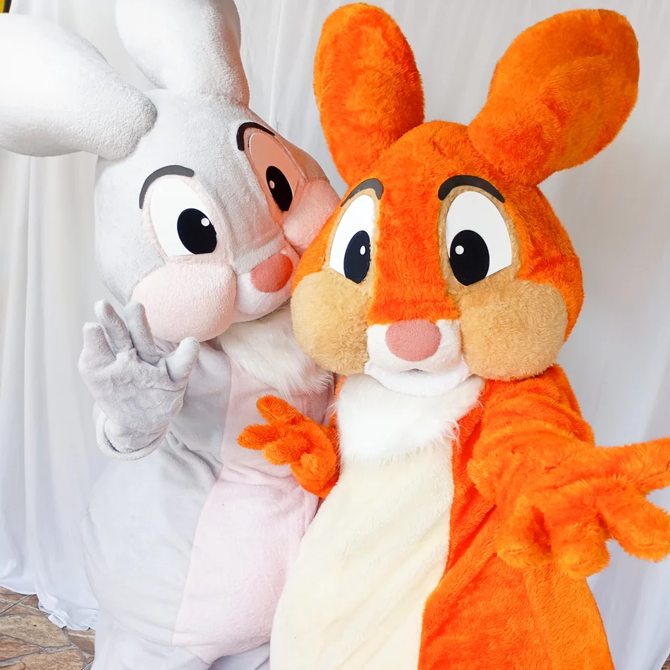 Nossos Coelhos em festas infantis com decoração temática e entrega de ovos