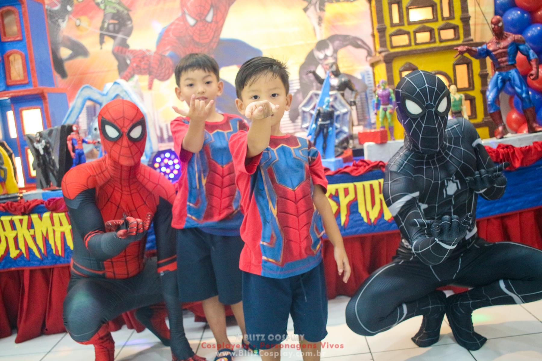 Homem Aranha personagem vivo festa