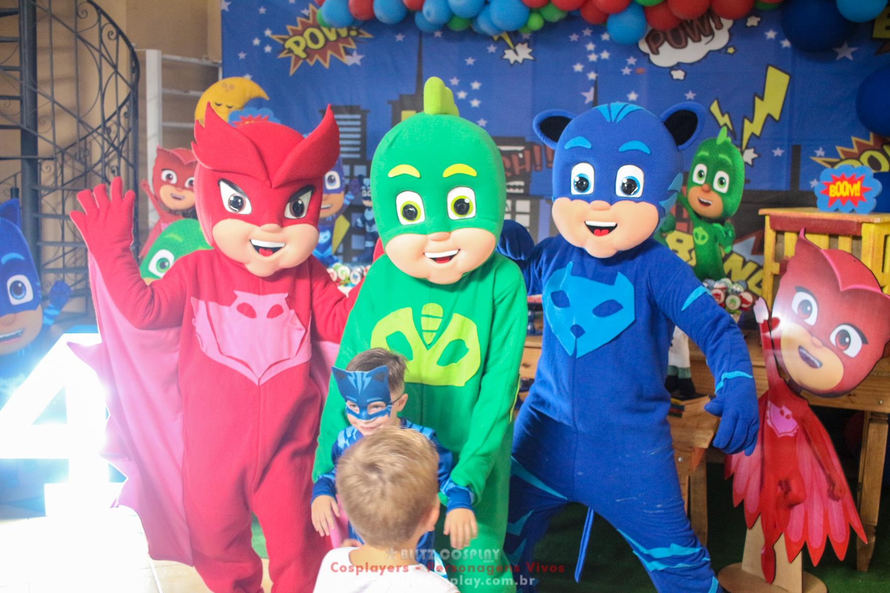 PJmask personagens vivos para eventos e festas