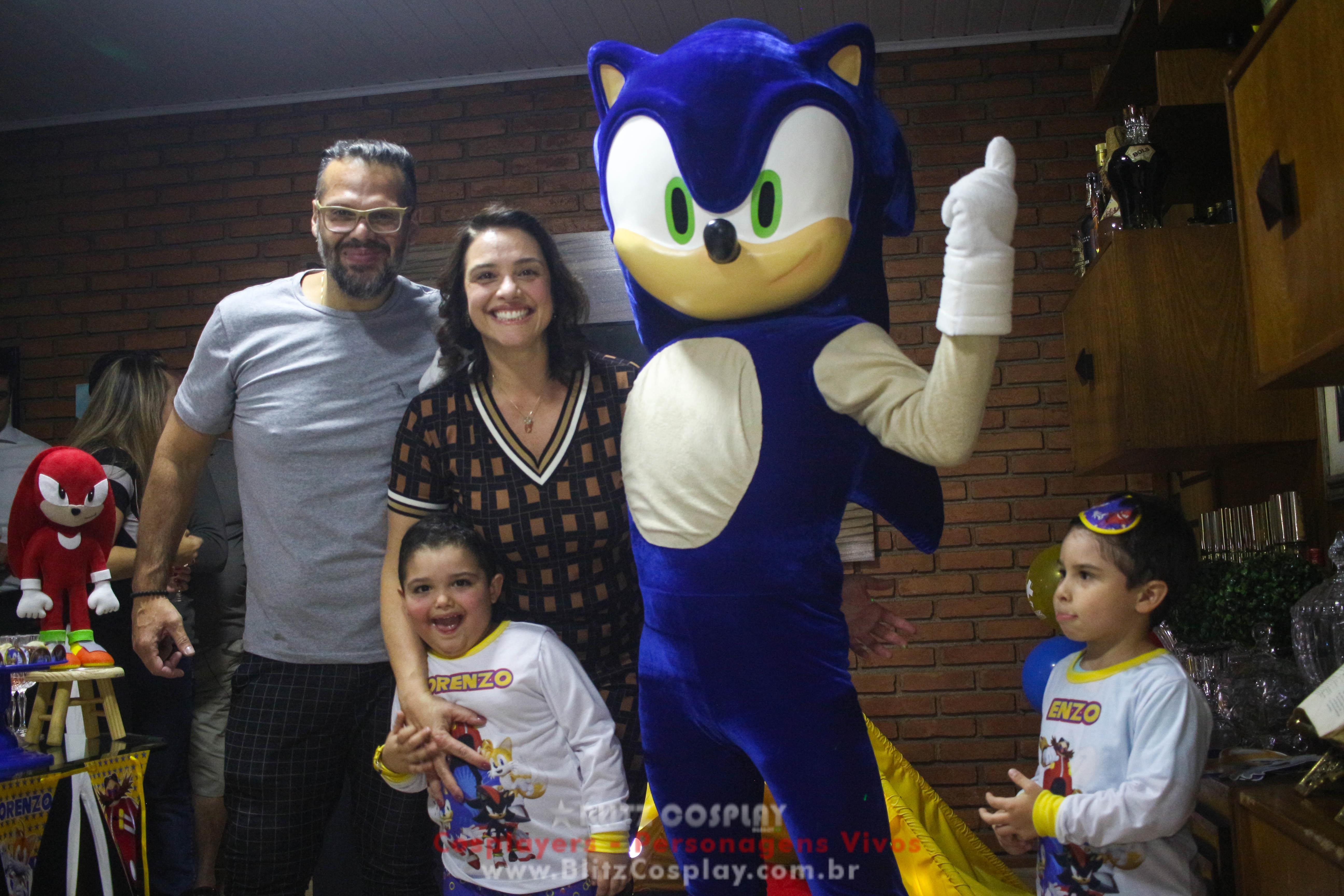 Sonic Personagem Vivo Para Festas e Eventos.