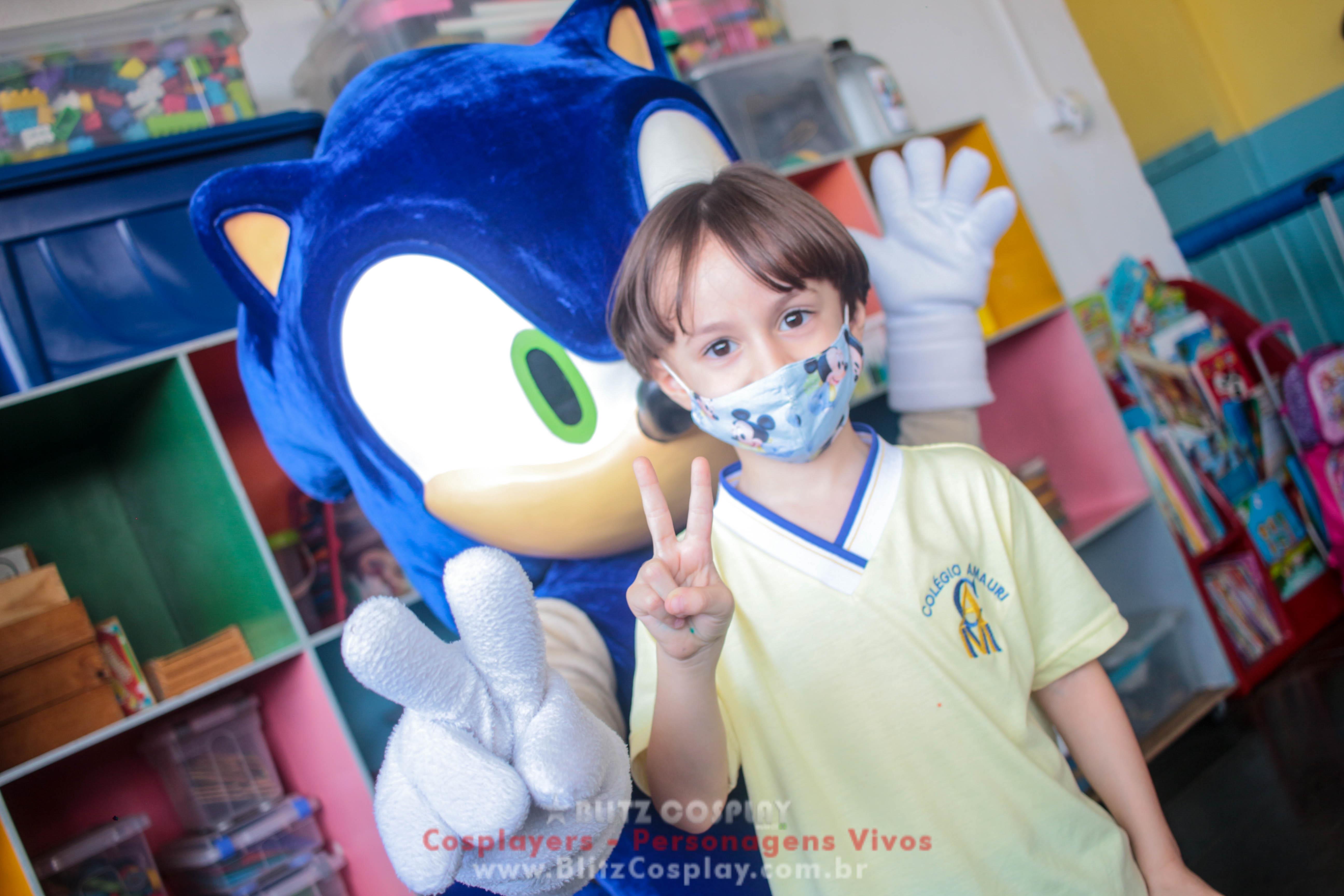 Sonic Personagem Vivo Para Festas e Eventos.
