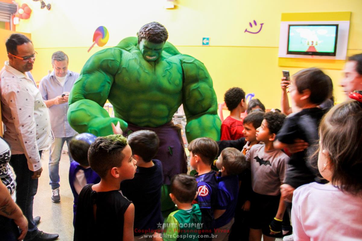 Personagem vivo Hulk para festas e eventos