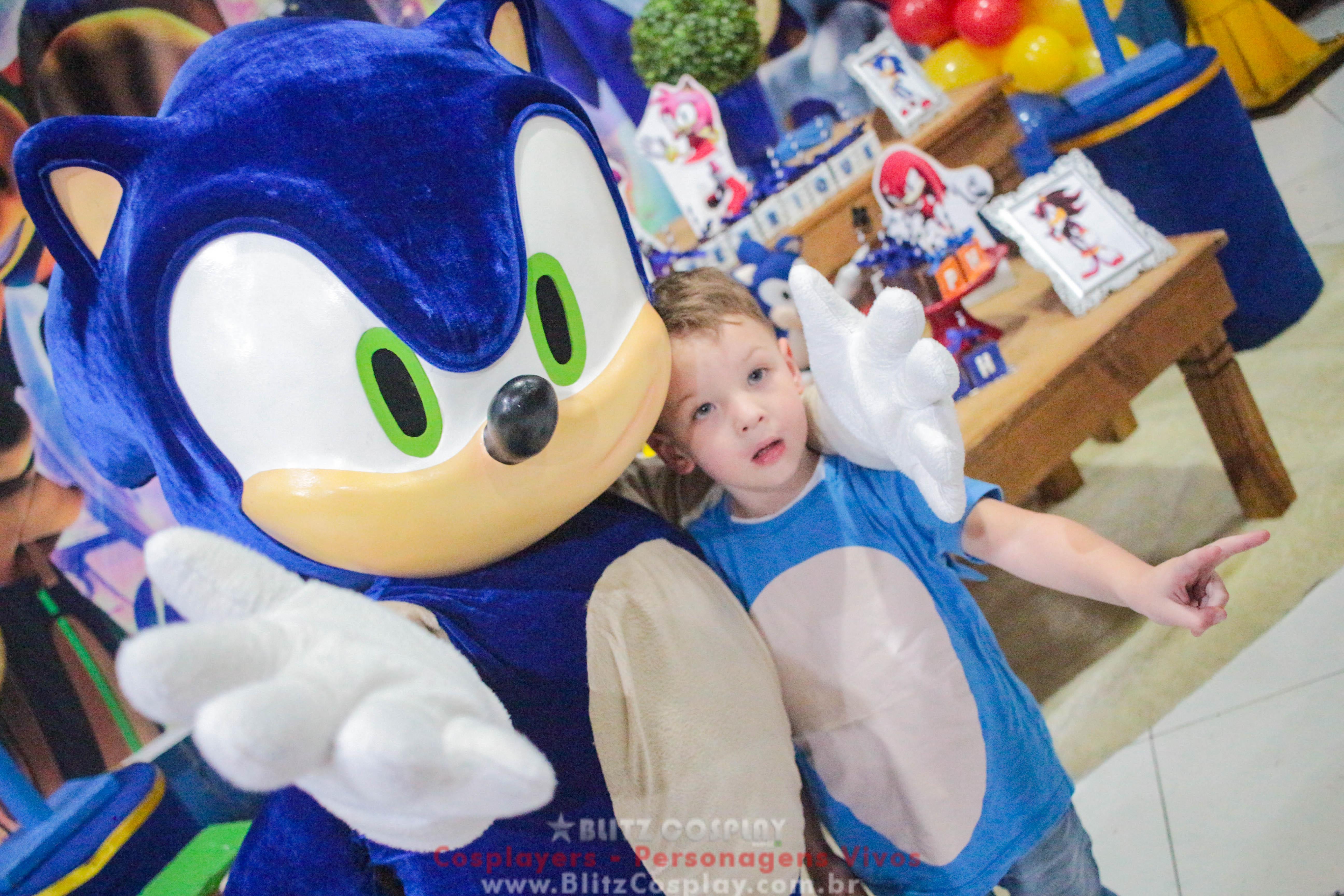 Sonic Personagem Vivo Para Festas e Eventos.