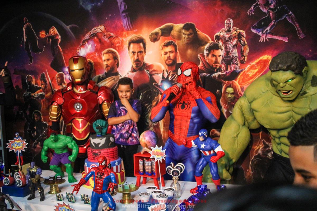 Os Vingadores Personagens Vivos Para Festas.