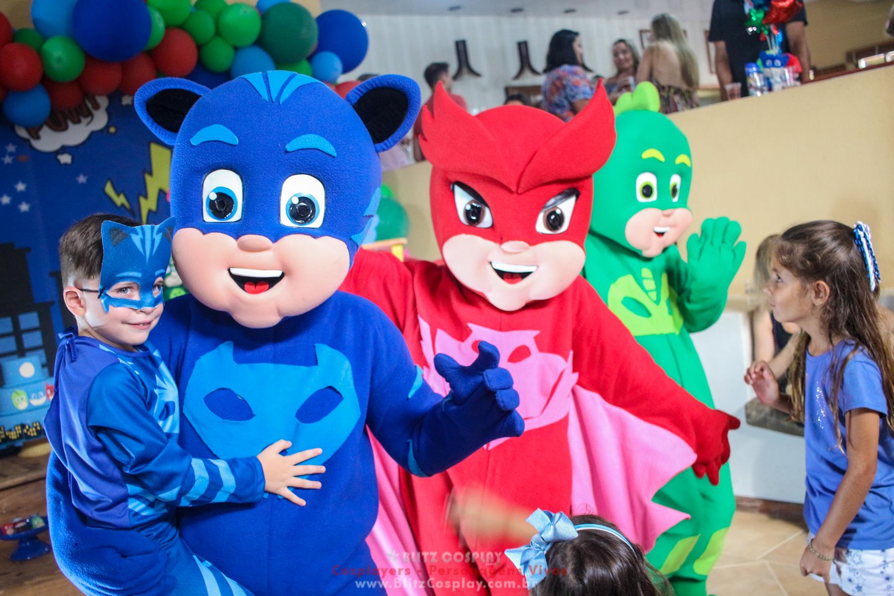 PJmask personagens vivos para eventos e festas