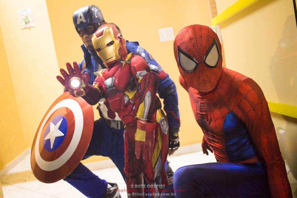 Personagem vivo Homem Aranha para festas