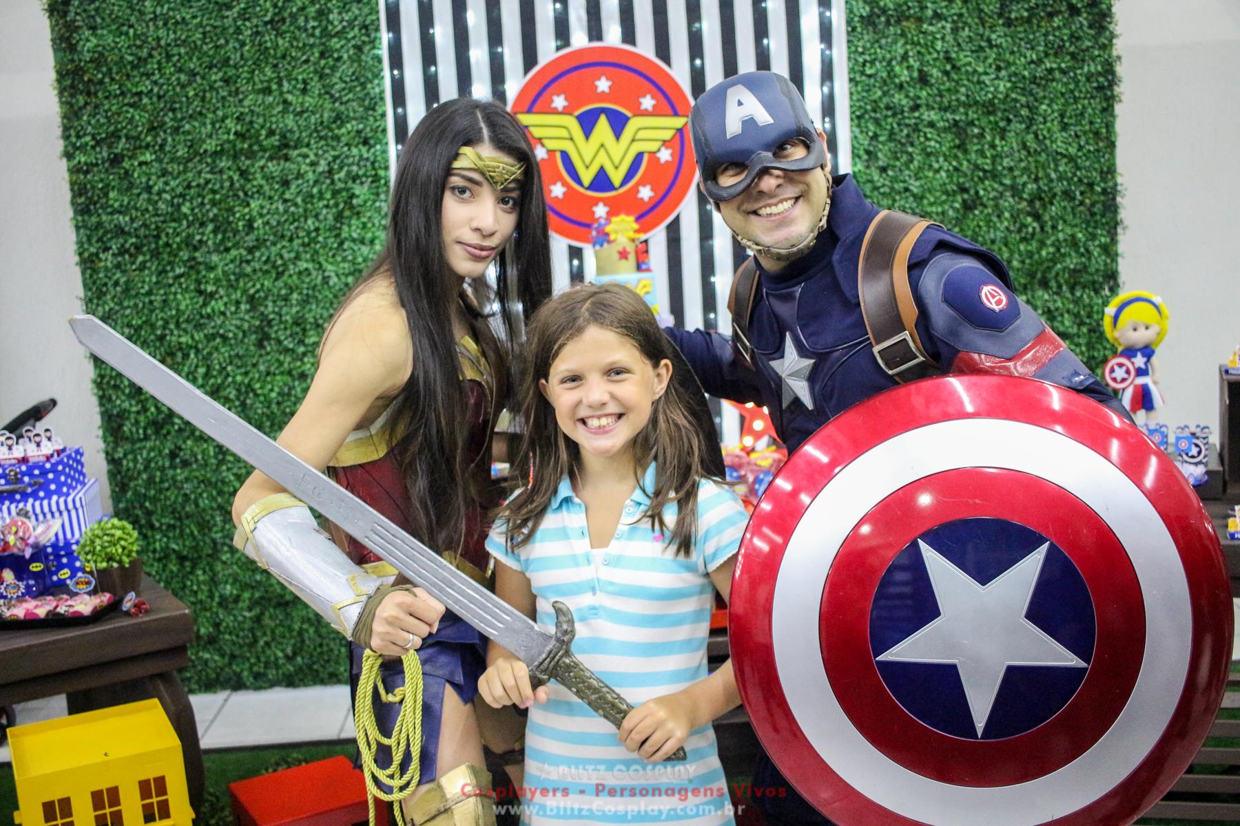 Capitão America Personagem vivo festas