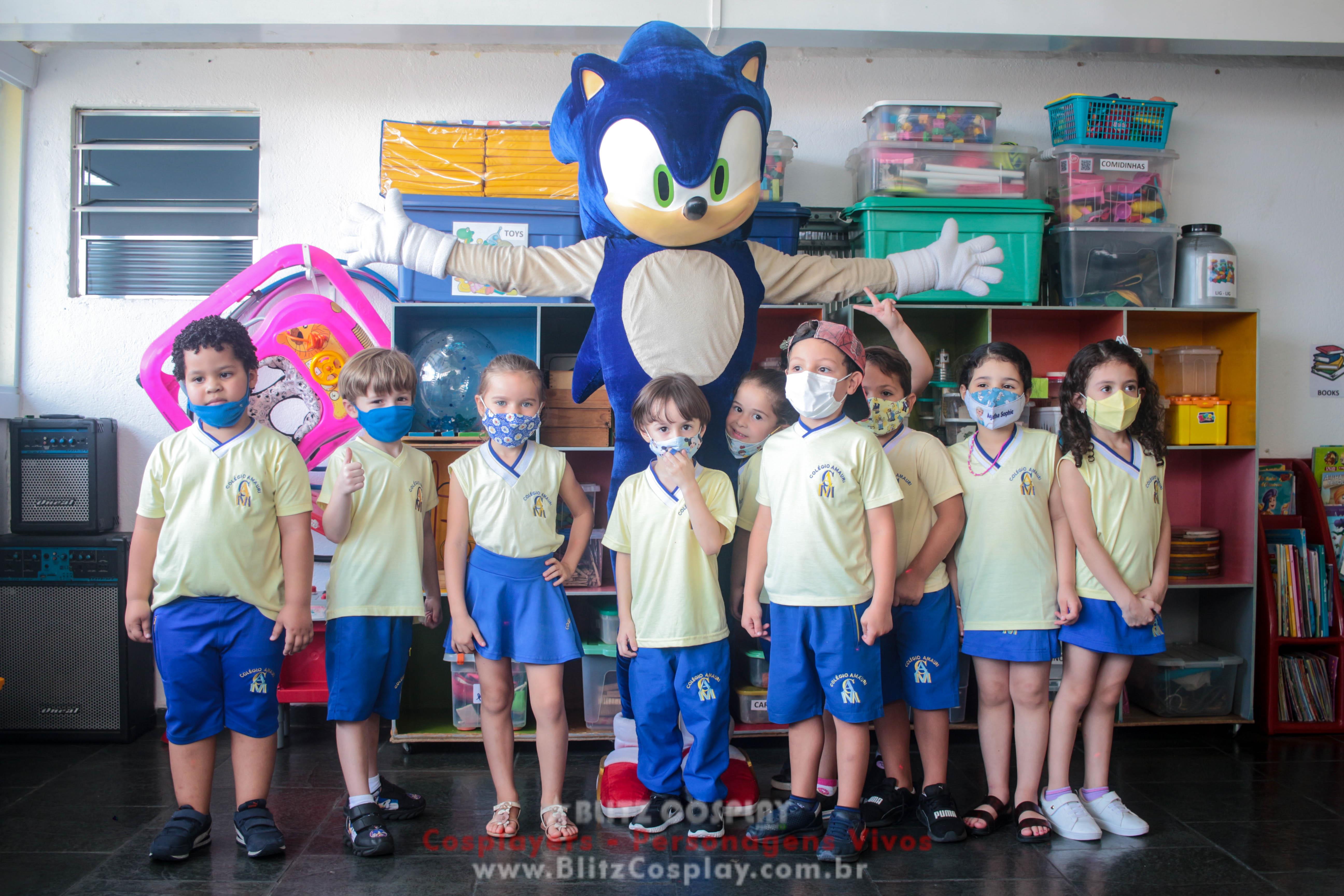 Sonic Personagem Vivo Para Festas e Eventos.