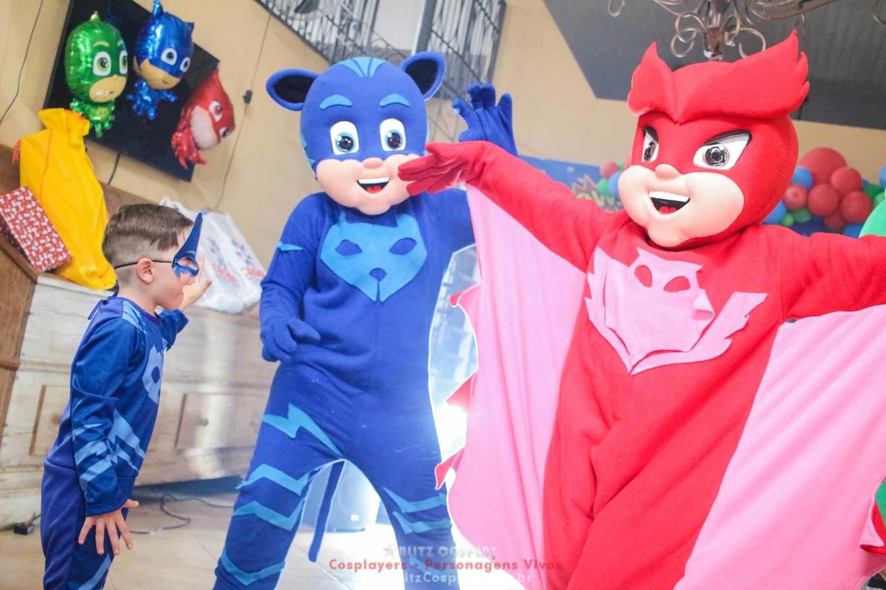 PJmask personagens vivos para eventos e festas