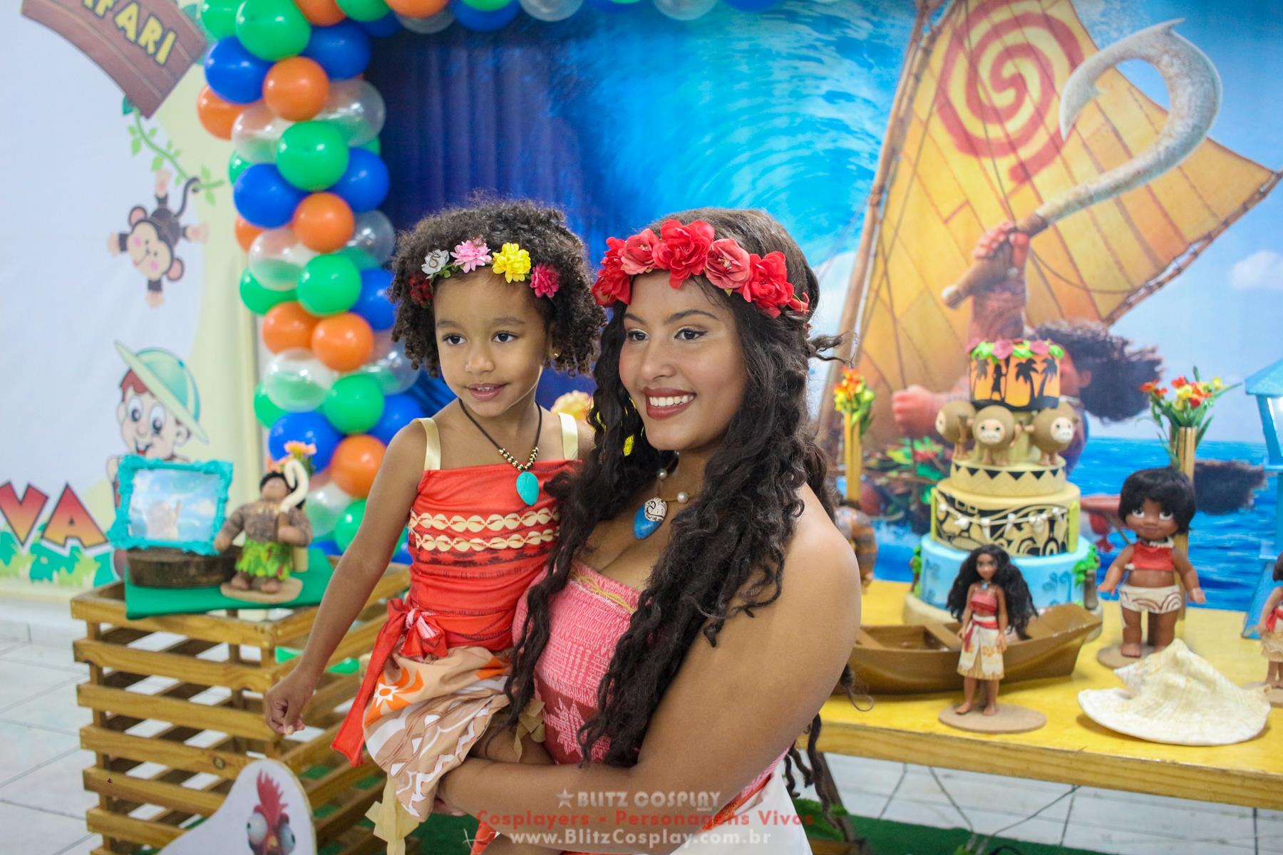 Moana personagens vivos para festas