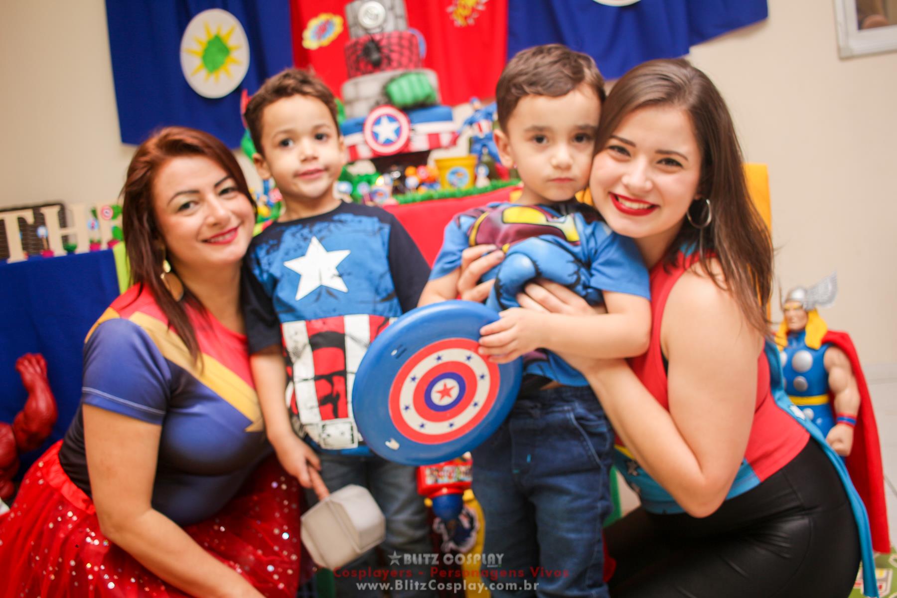 Capitão America Personagem vivo para festas