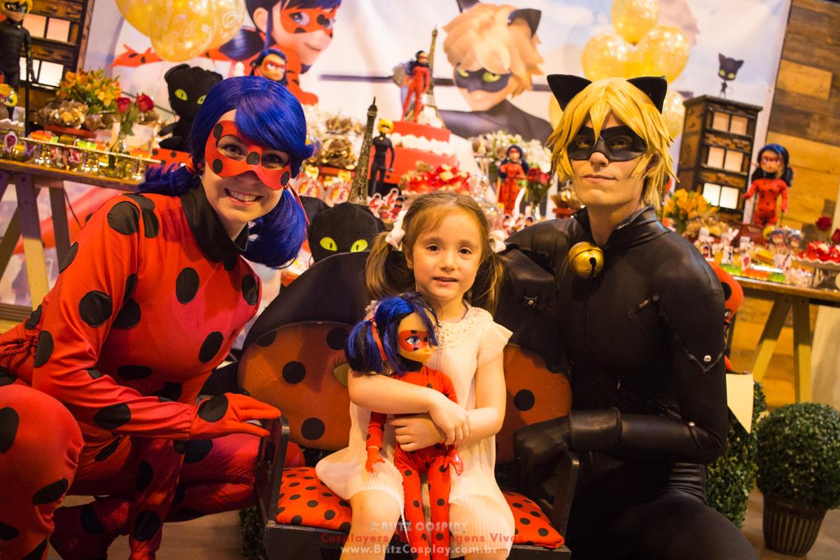 Ladybug personagens vivos para festas