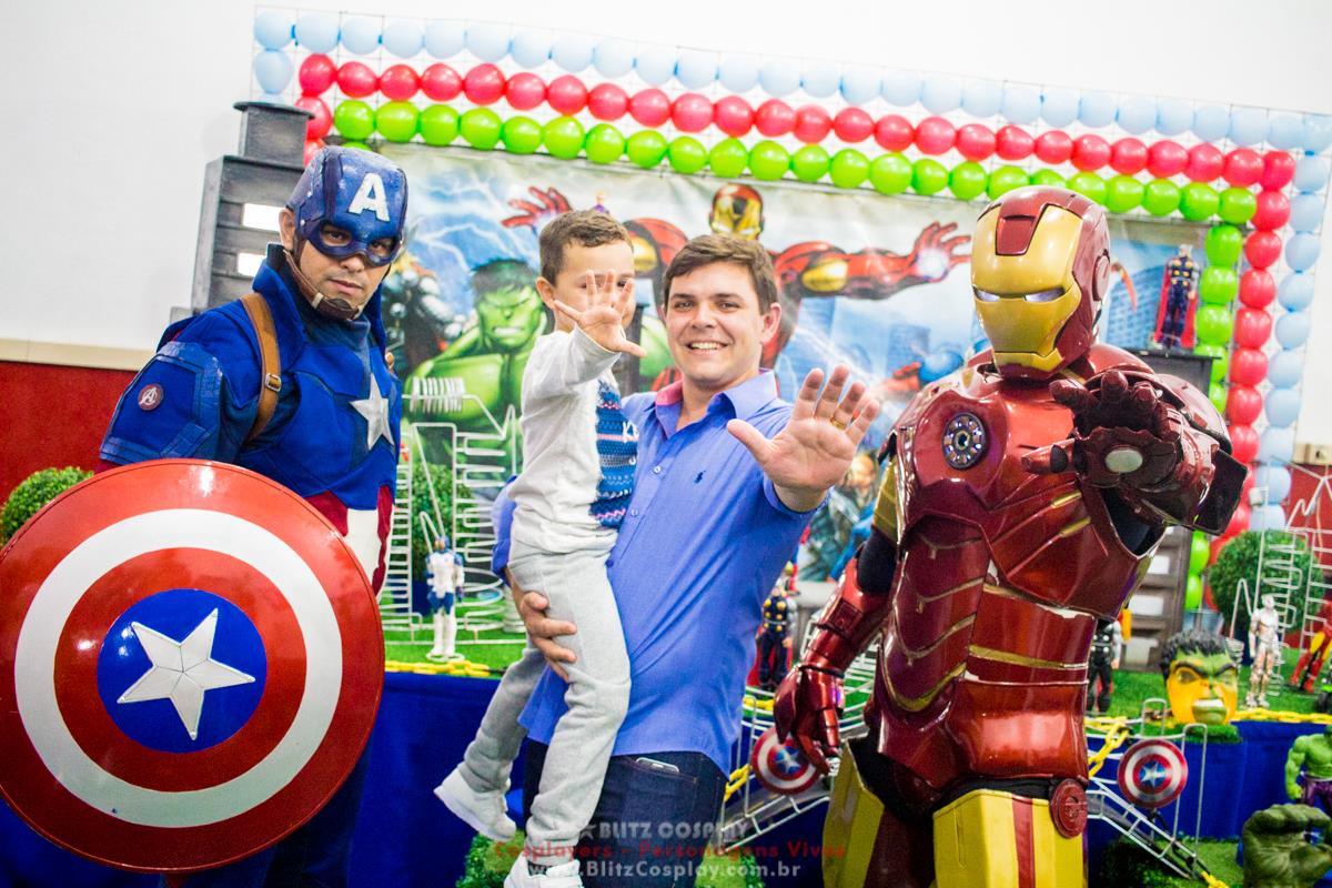 Os Vingadores Personagens vivos para festas
