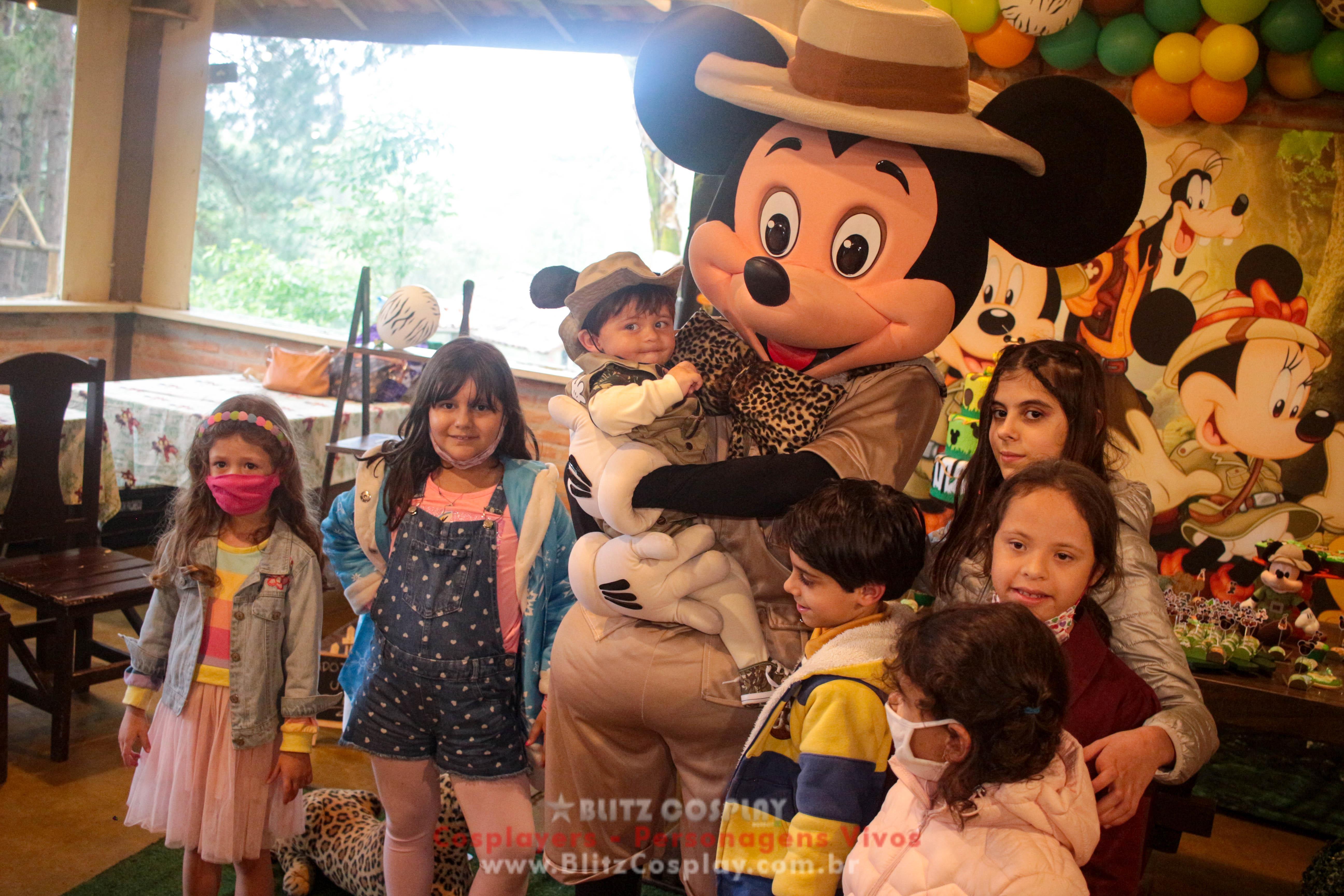 Mickey Safari Personagens Vivos Para Festas e Eventos.
