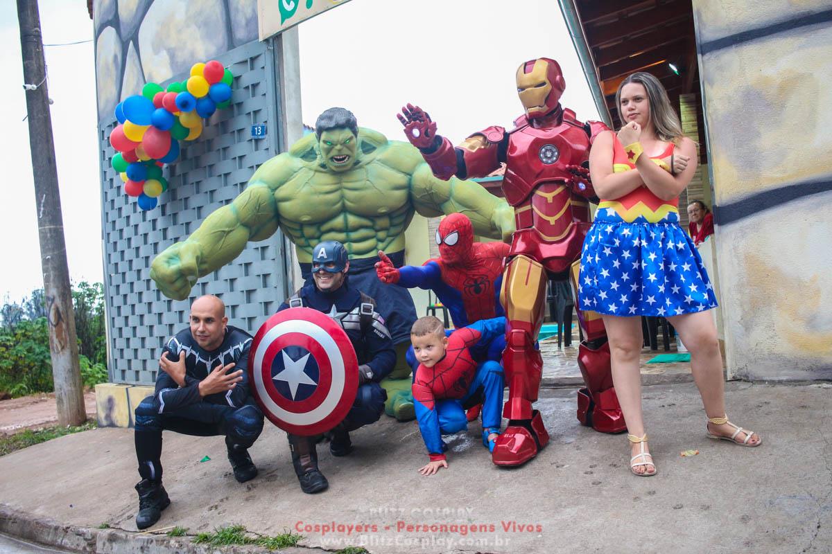 Os Vingadores Personagens Vivos Para Festas.