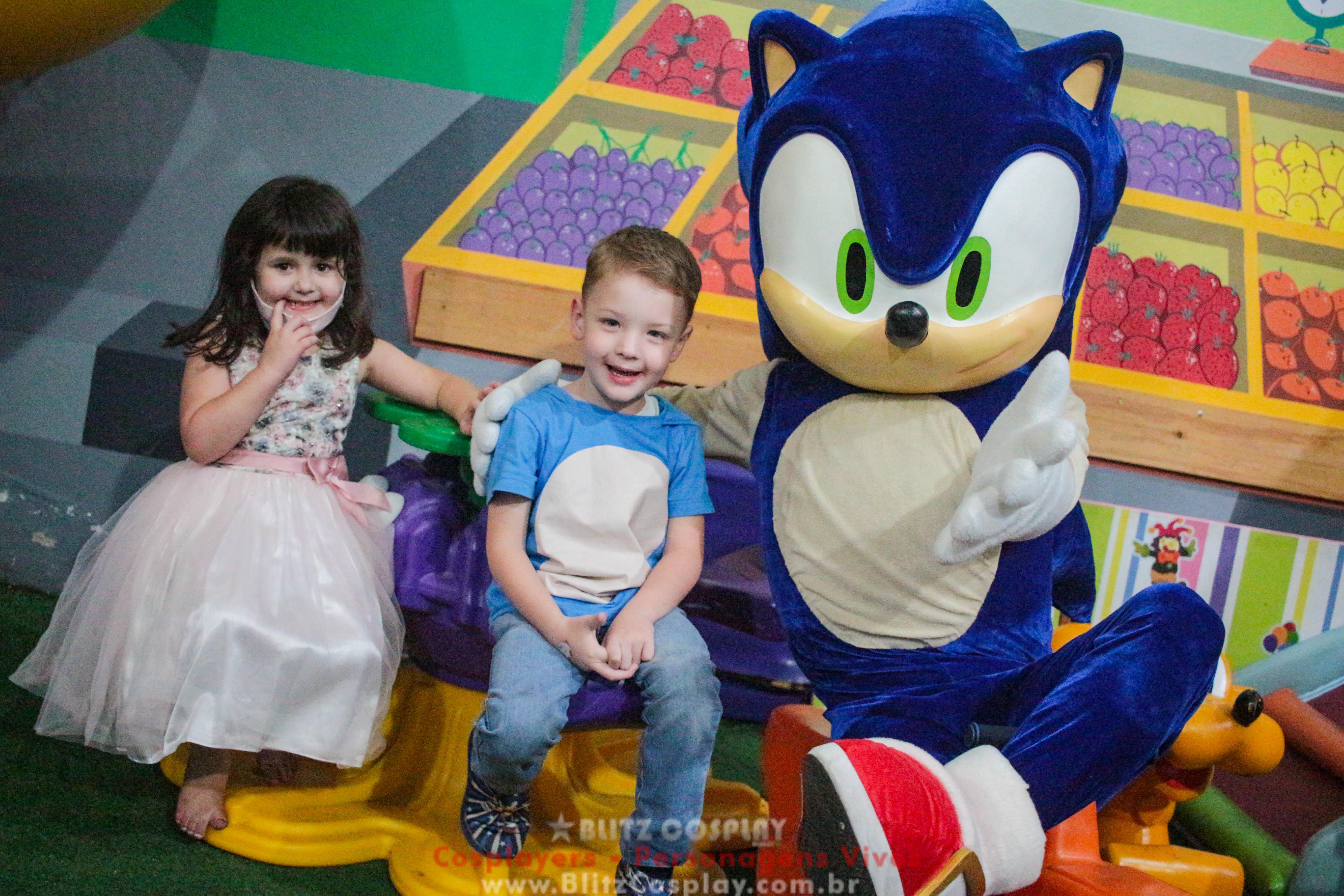 Sonic Personagem Vivo Para Festas e Eventos.