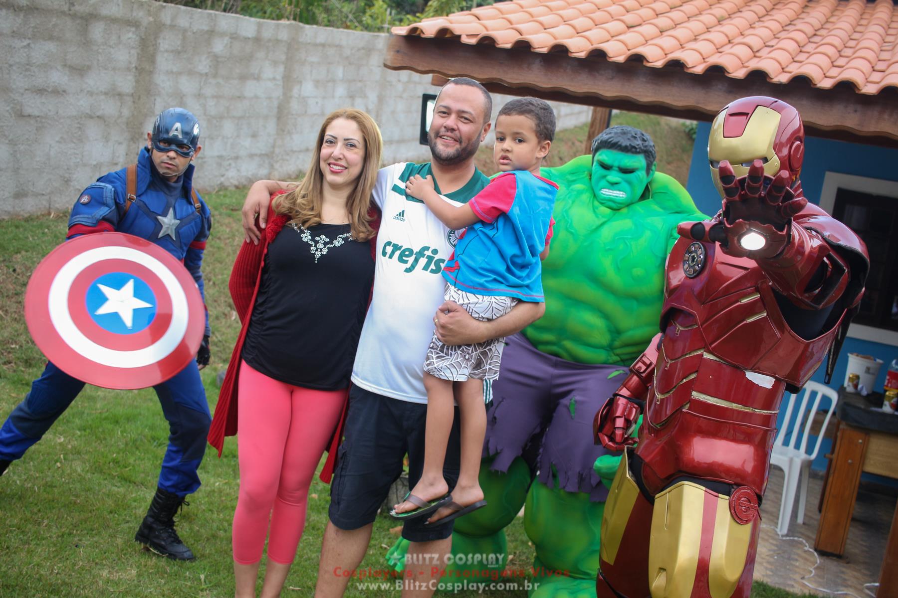 Os Vingadores Personagens vivos para festas