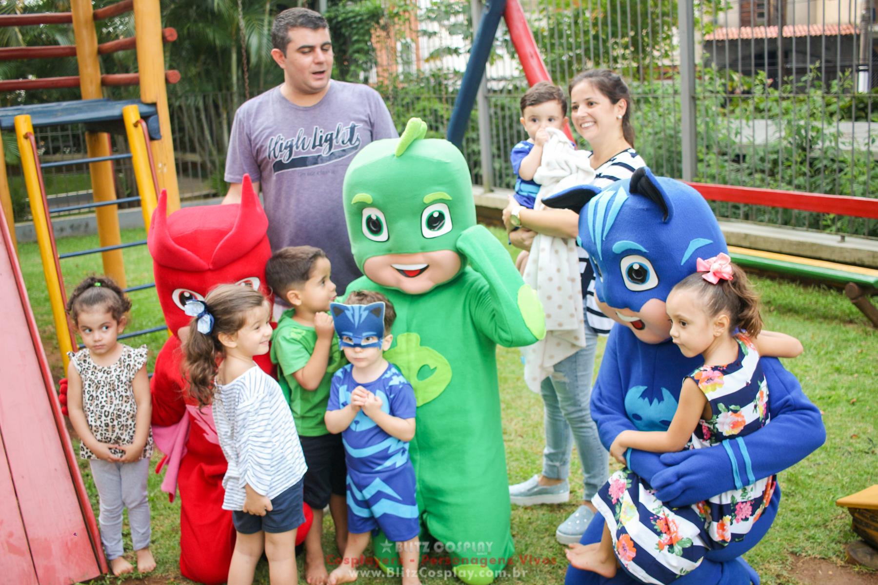 PJmask personagens vivos para festa 