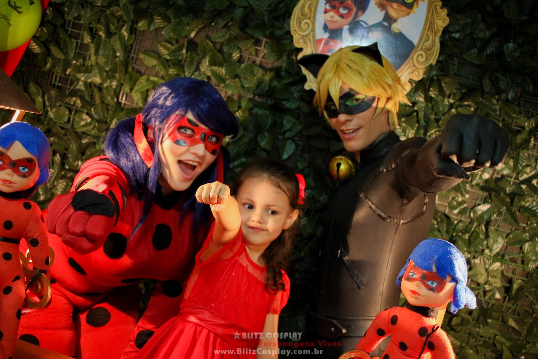 Lady Bug personagens vivos para festas