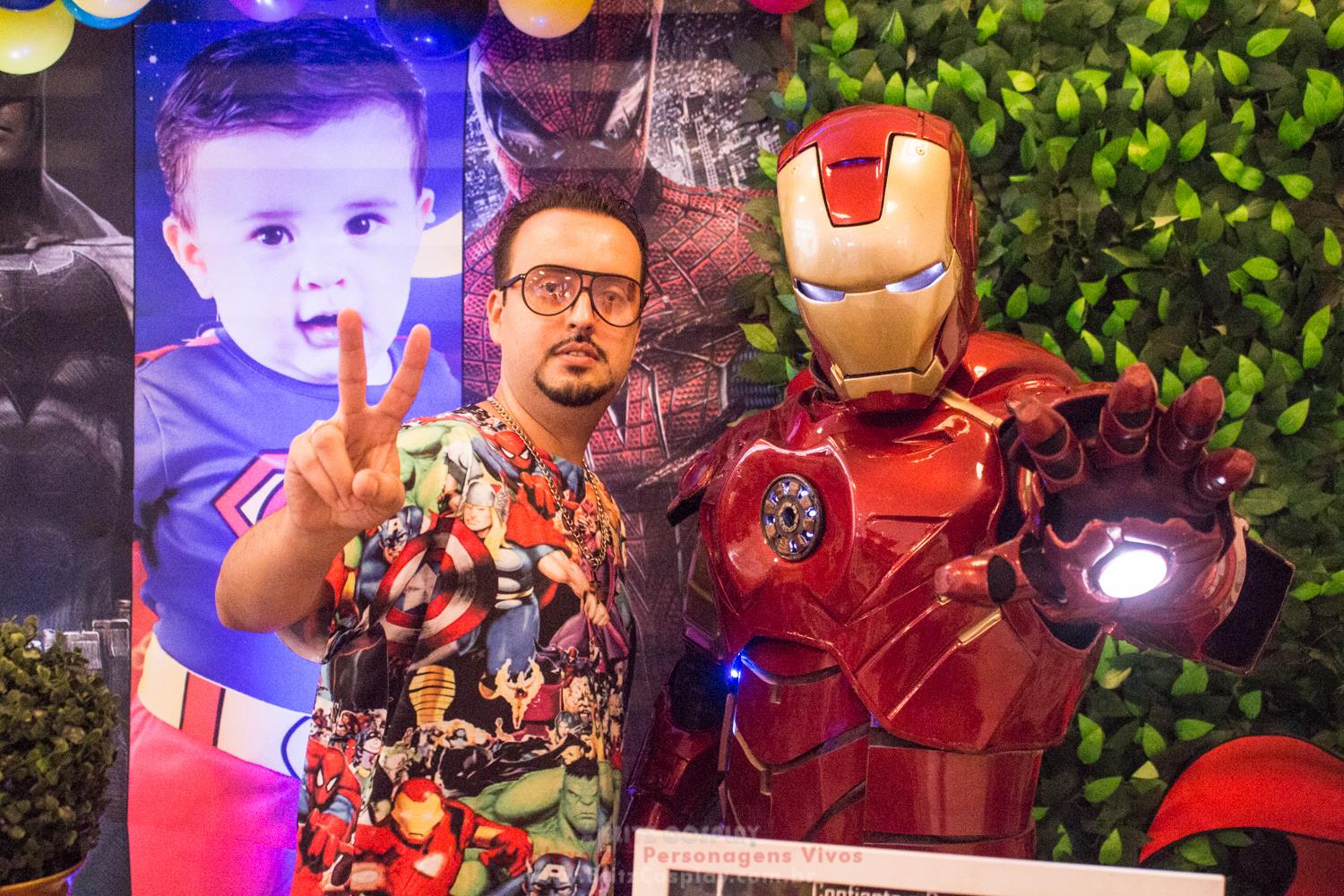 Homem Aranha e Iron Man Personagem Vivo