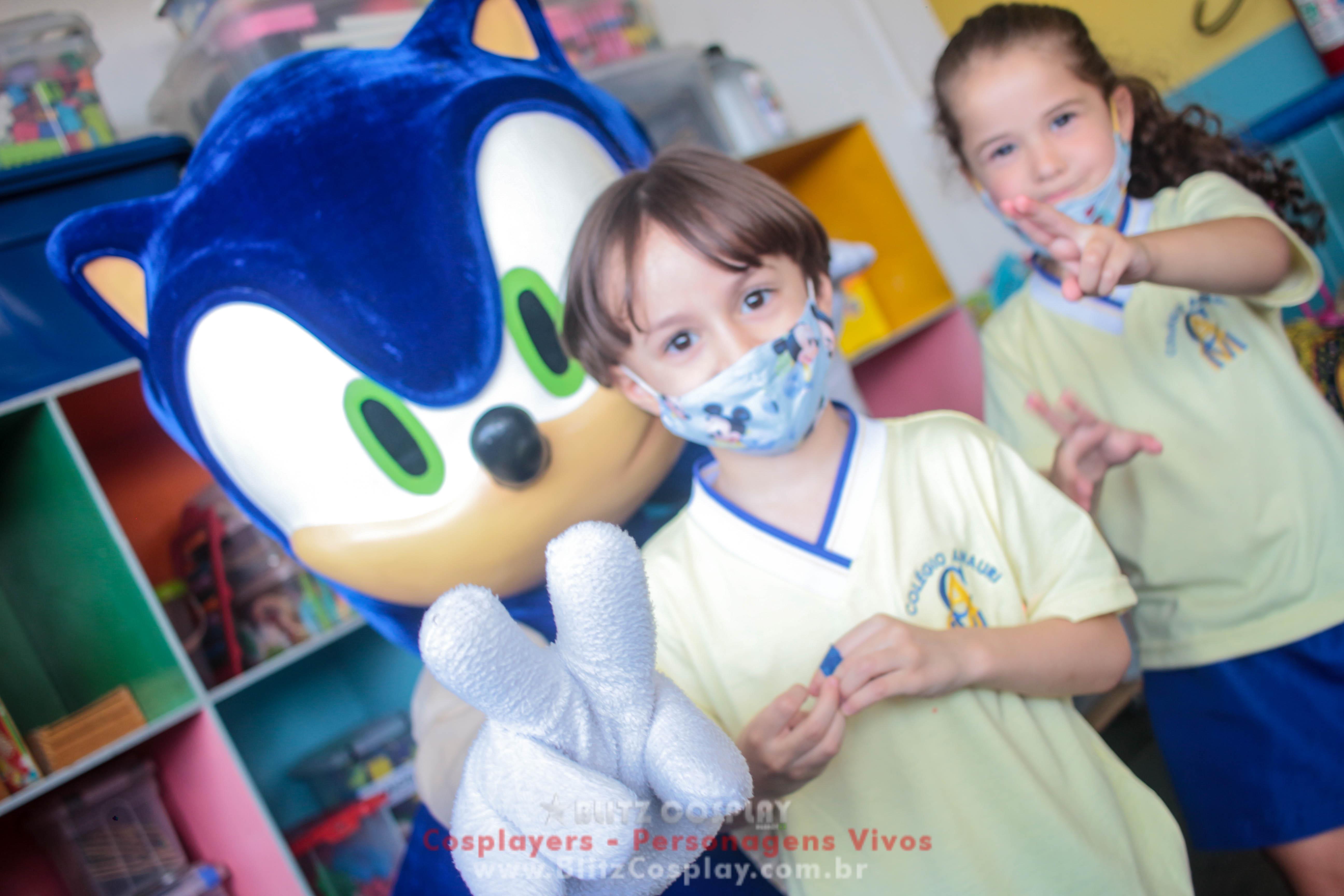 Sonic Personagem Vivo Para Festas e Eventos.