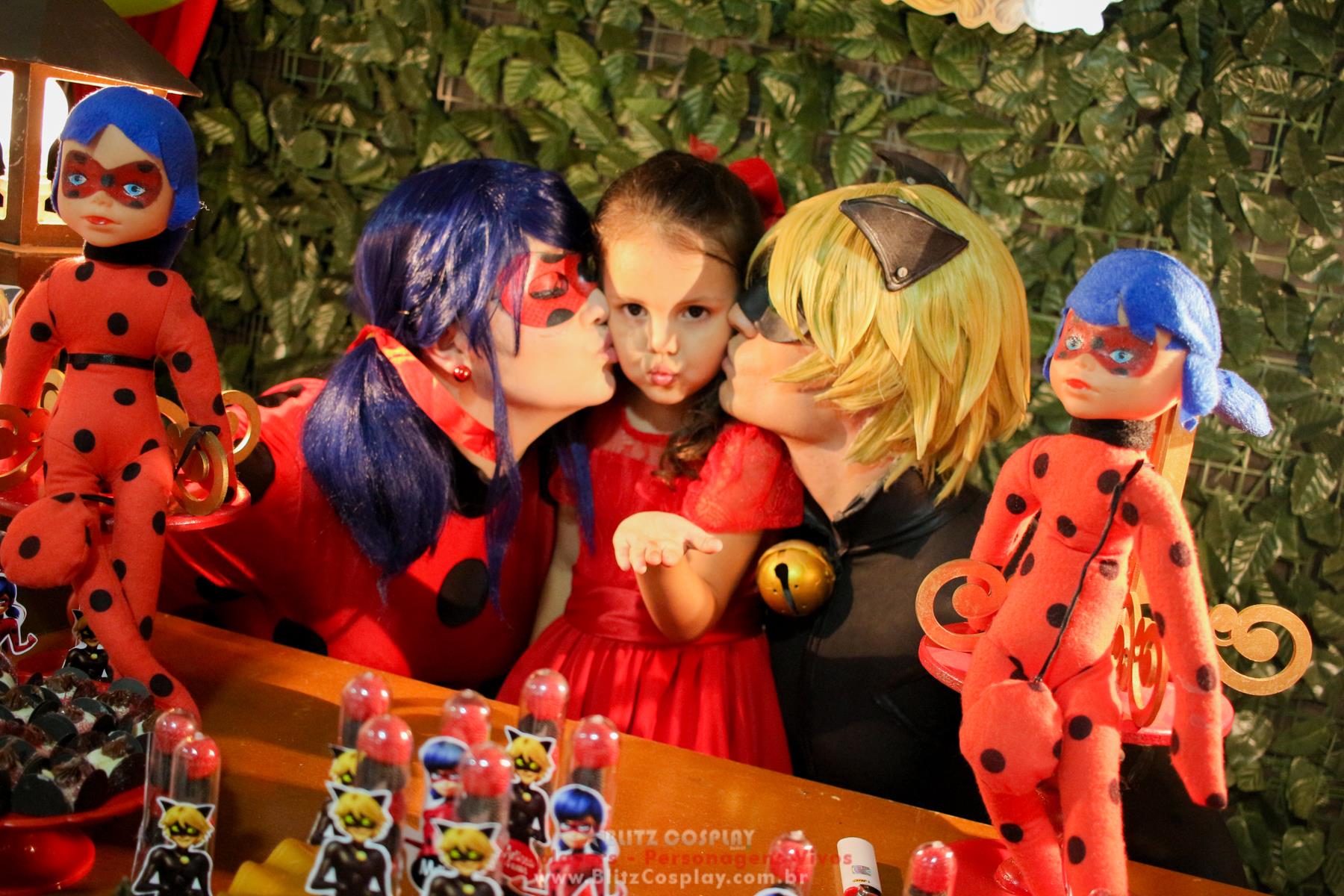 Lady Bug personagens vivos para festas
