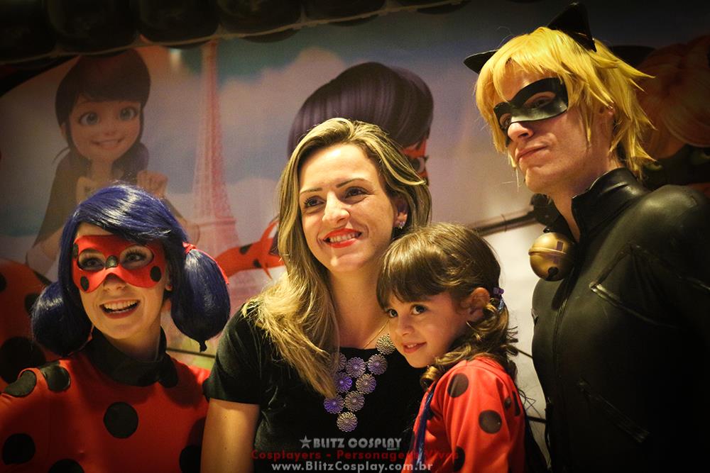 Personagens vivos Lady Bug para festas
