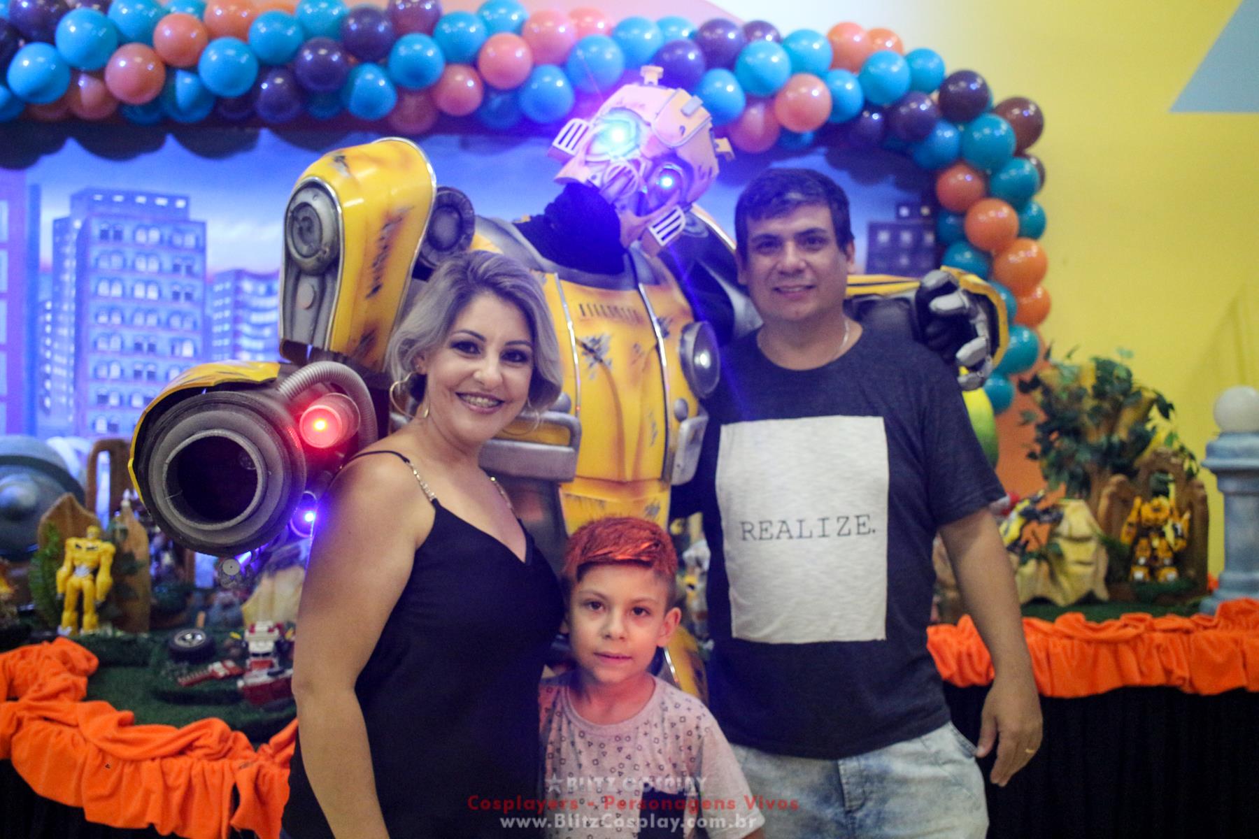 Bumblebee personagem vivo para festas