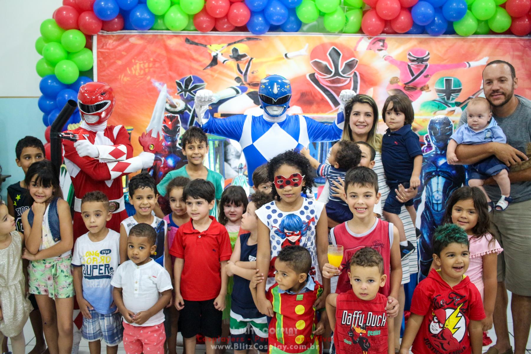 Power Rangers personagens vivos festas