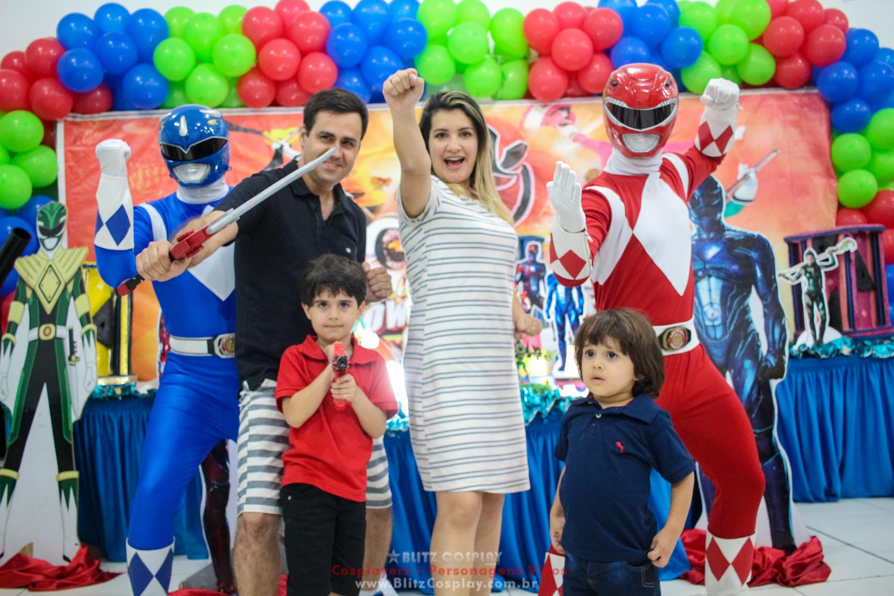 Power Rangers personagens vivos festas