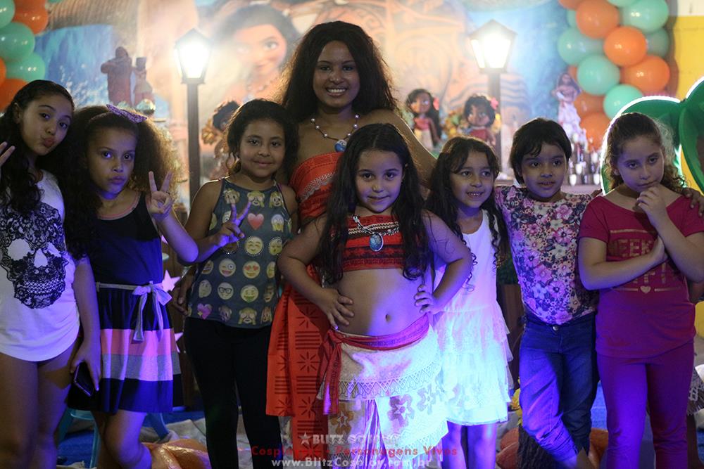 Moana personagem vivo para aniversários