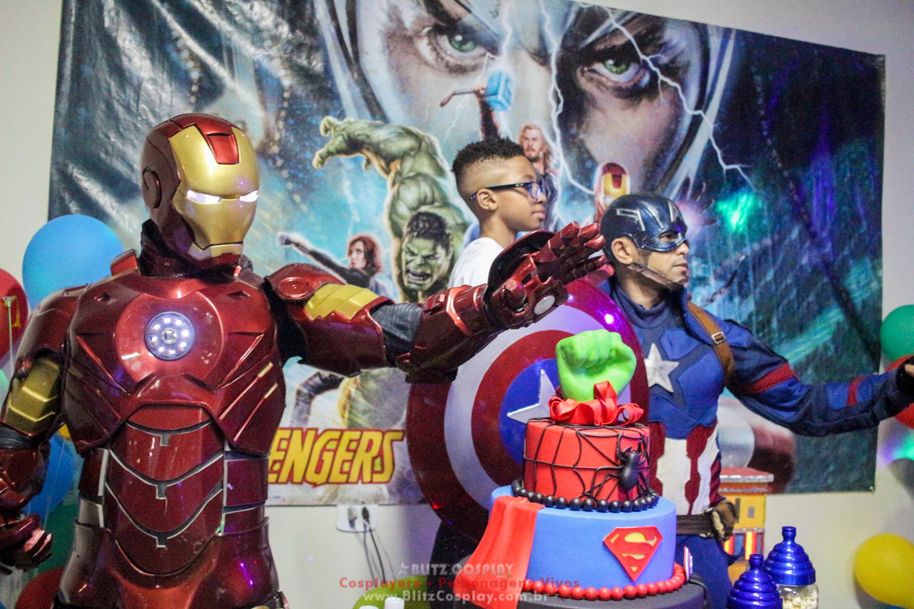 Capitão America Personagem vivo festas
