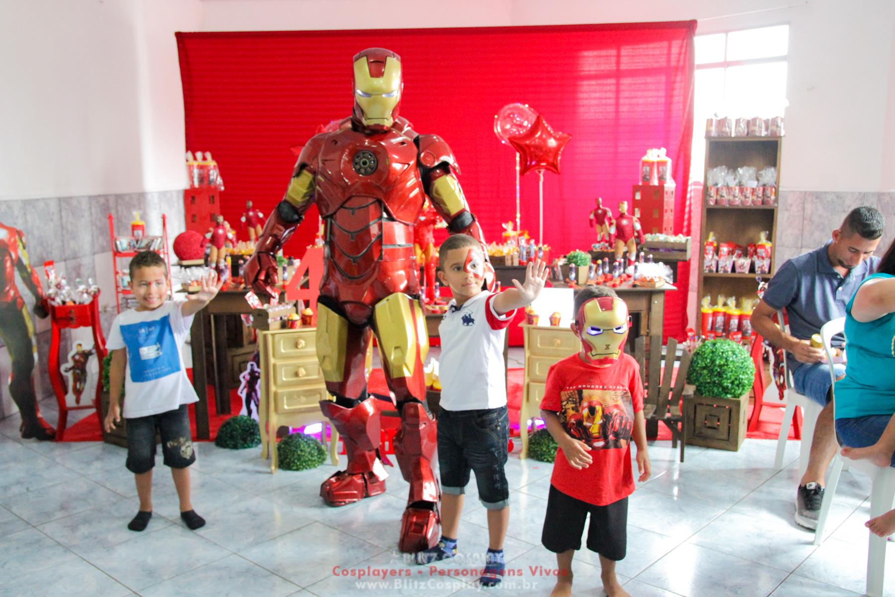 Homem de ferro personagem vivo festas