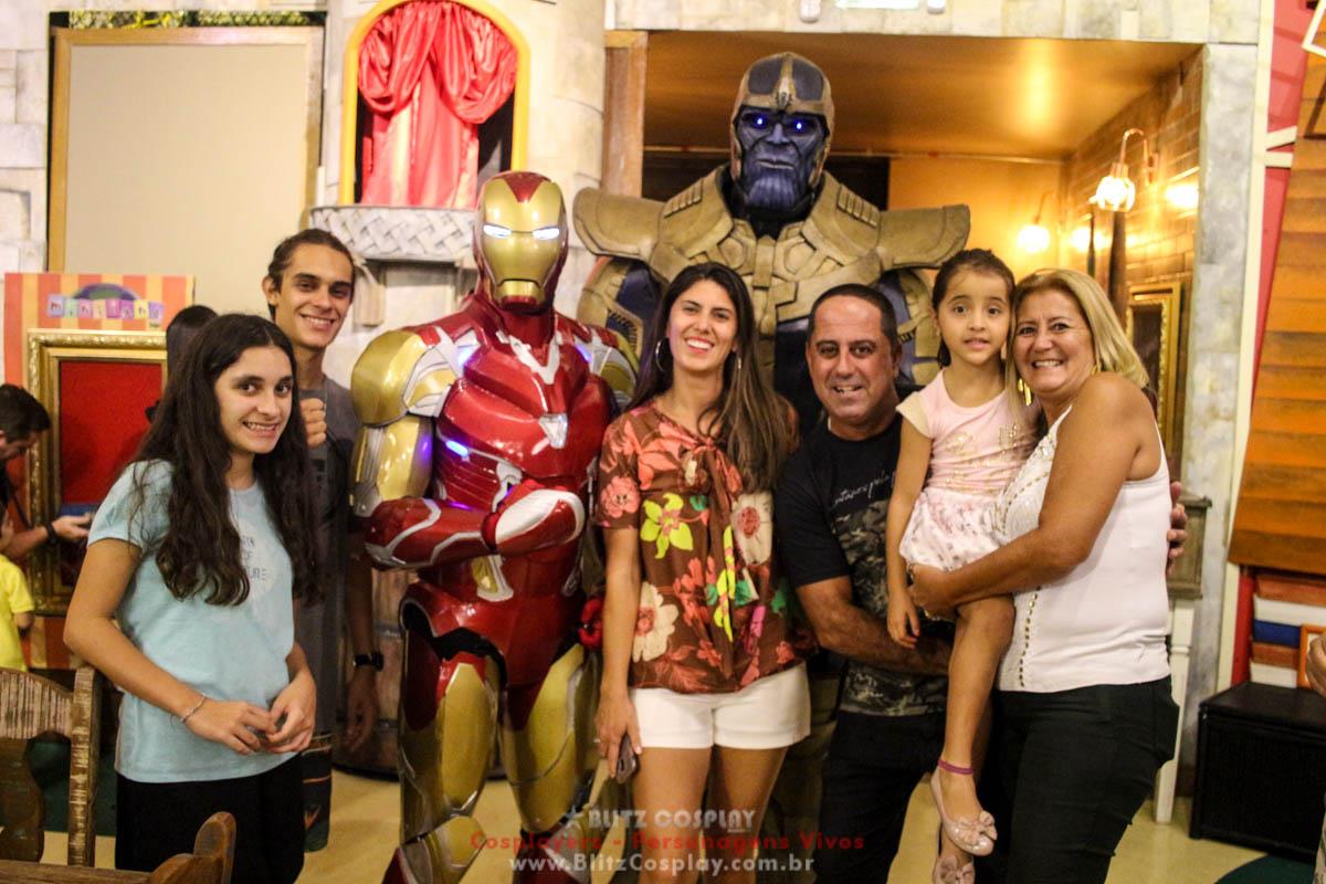 Homem de Ferro e Thanos Personagens Vivos Para Festas.