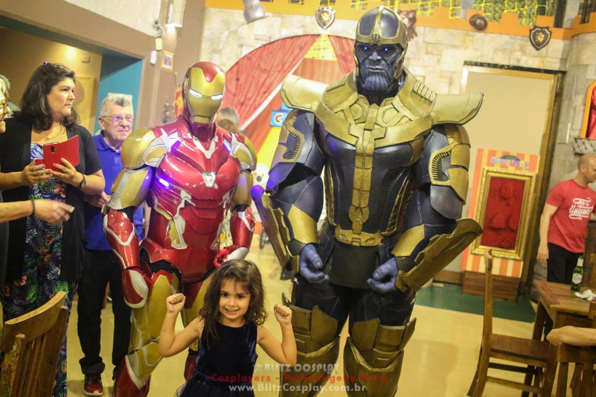 Homem de Ferro e Thanos Personagens Vivos Para Festas.