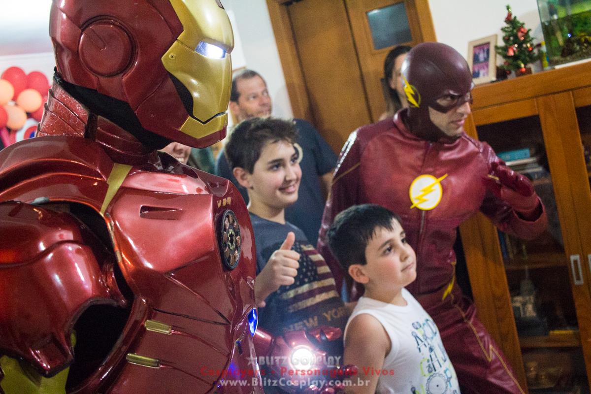 Flash personagem vivo para festas
