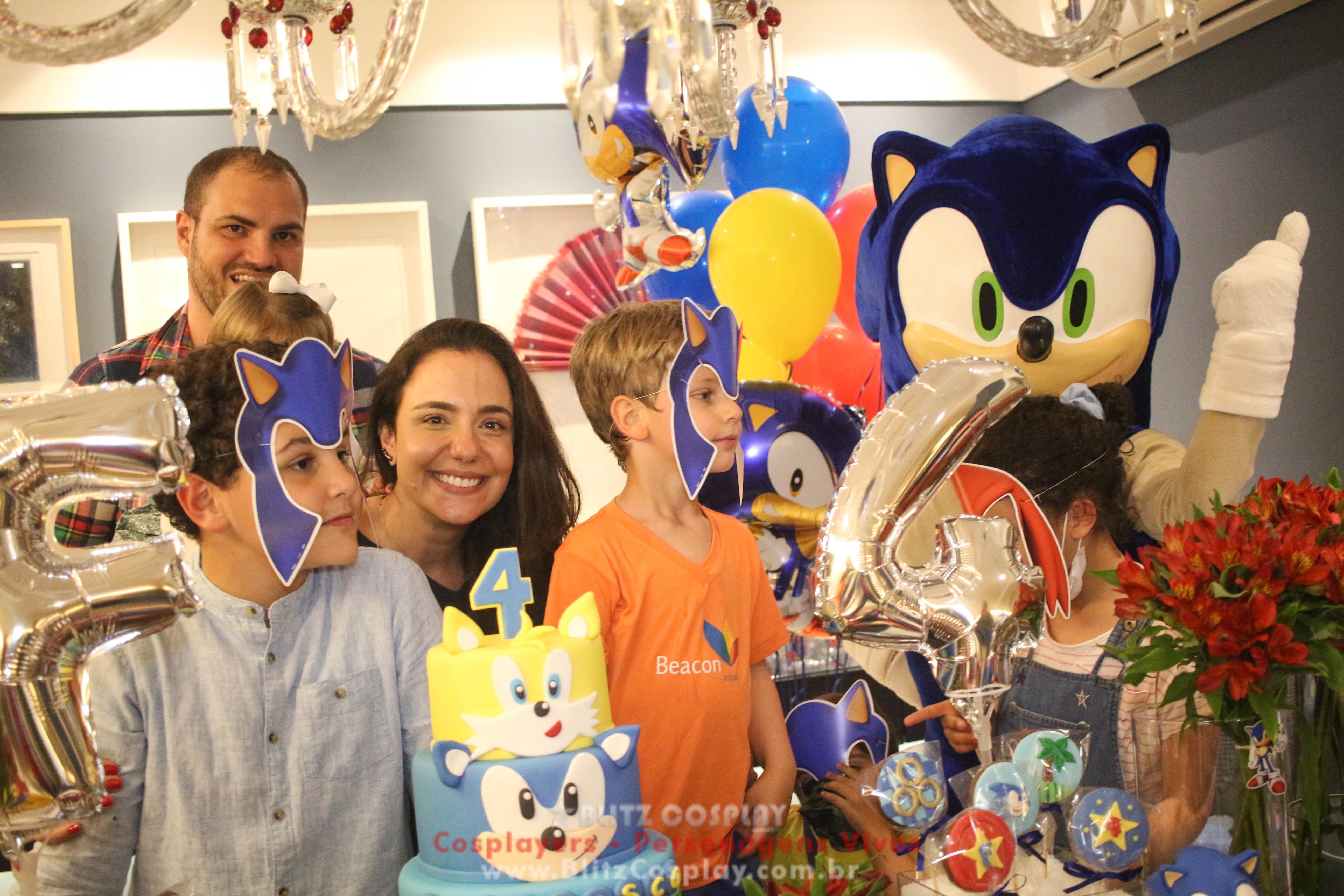 Sonic Personagem Vivo Para Festas e Eventos.