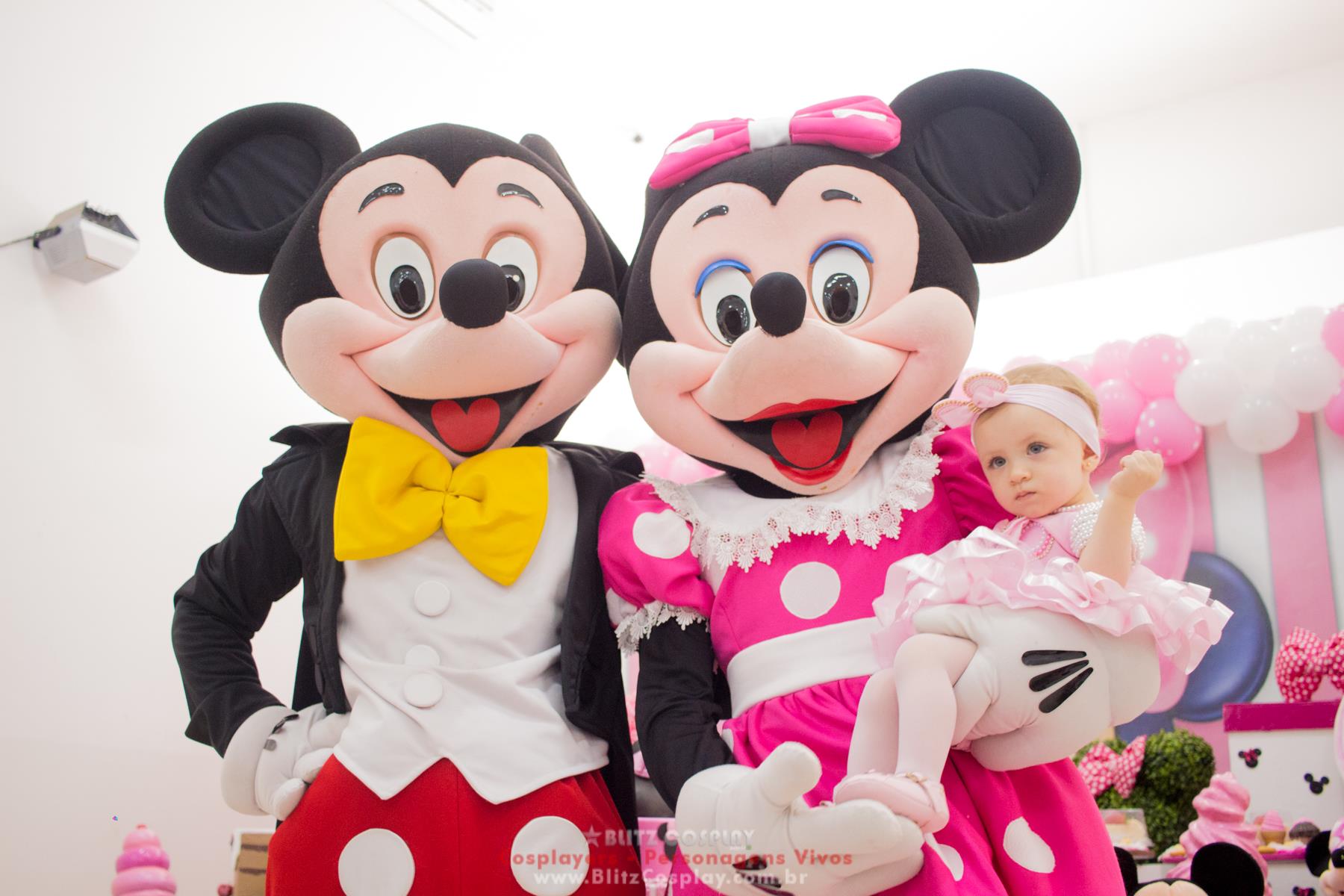 Mickey e Minnie personagens vivos festas