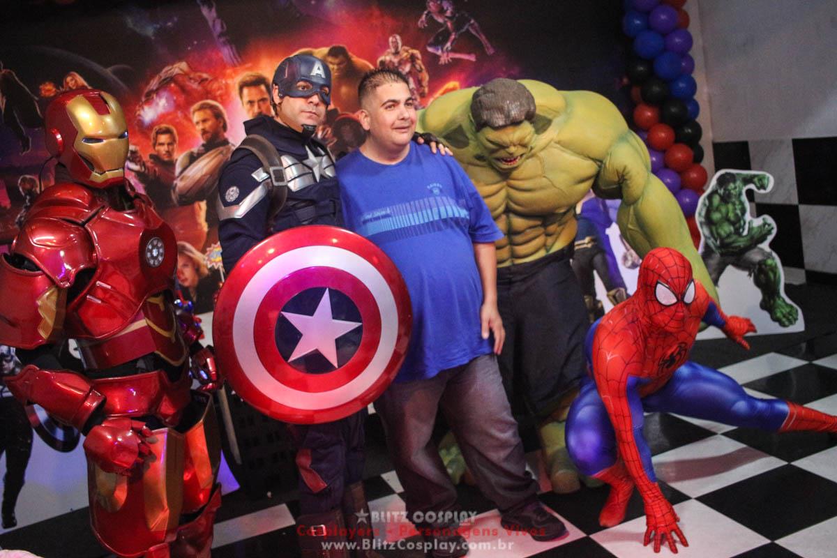 Os Vingadores Personagens Vivos Para Festas.